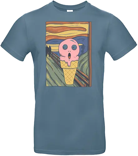 Ice Scream - der schrei, kunst, Munch, fun, food, essen, ice cream - Standard T-Shirt