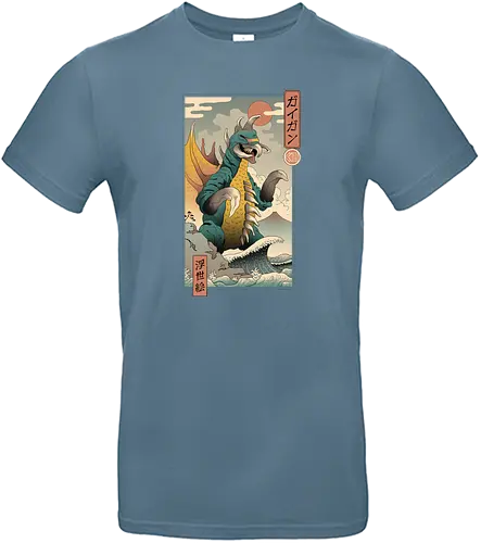 Alien Kaiju Ukiyo-e - kaiju, monster, ukiyo-e, japan, nippon - Standard T-Shirt