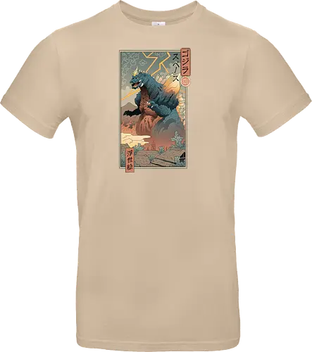 Space Kaiju Ukiyo-e