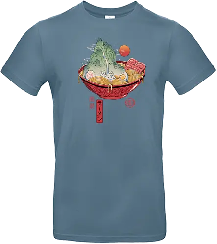 Ramen Landscape - japan, ramen, mountain, nippon, soup - Standard T-Shirt