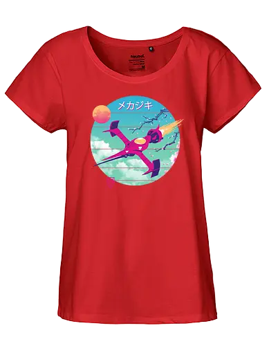 Vapor Swordfish - anime, Vaporwave, mashup, cowboy, bebop, swordfish - Fairtrade Girl Shirt