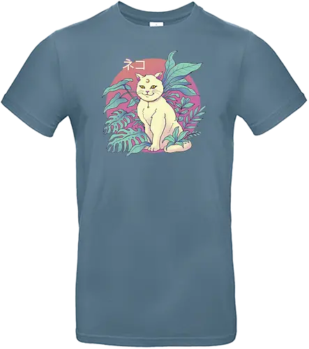Vapor Cat - cat, 80s, katze, Vaporwave, mashup - Standard T-Shirt