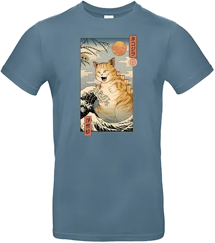Catzilla Ukiyo-e - kaiju, catzilla, neko, katze, ukiyo-e - Standard T-Shirt