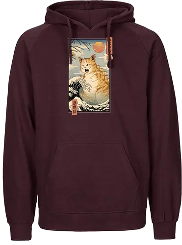 Catzilla Ukiyo-e - kaiju, catzilla, neko, katze, ukiyo-e - Fairtrade Hoodie