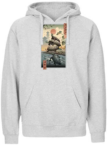 Kame Kame Ukiyo-e - kame, turtle, schildkröte, ukiyo-e, japan, art, kunst, nippon - Fairtrade Hoodie