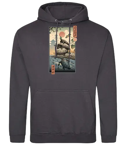 Kame Kame Ukiyo-e - kame, turtle, schildkröte, ukiyo-e, japan, art, kunst, nippon - Standard Hoodie