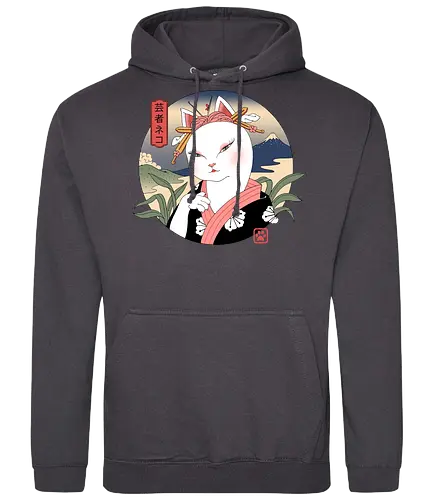 Neko Geisha - geisha, pretty, cat, katze, japan, Japanese Art - Standard Hoodie
