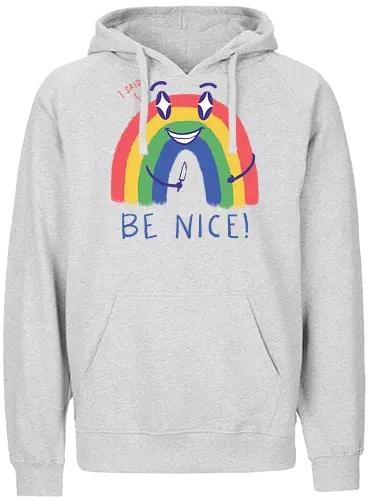 Be Nice 2.0 - rainbow, regenbogen, nett - Fairtrade Hoodie