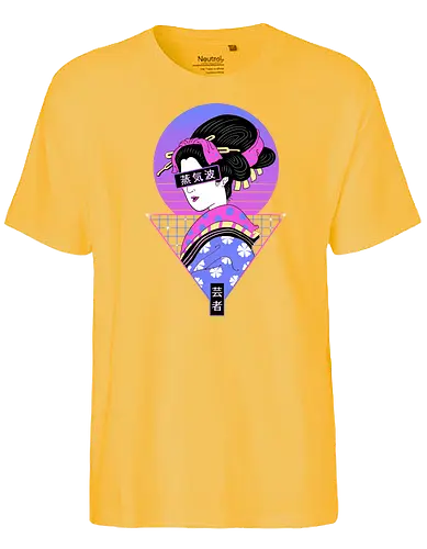 Geisha Wave - japan, Vapor Wave, geisha, art, kunst, 80s, Vaporwave - Fairtrade T-Shirt