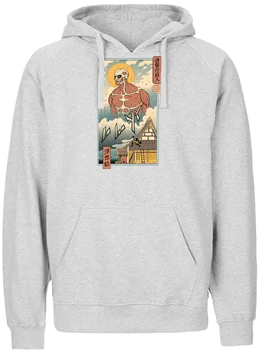 Titan In Edo - anime, manga, japan, Edo, ukiyo-e, titan, attack on, mashup - Fairtrade Hoodie