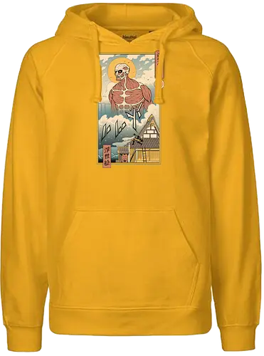 Titan In Edo - anime, manga, japan, Edo, ukiyo-e, titan, attack on, mashup - Fairtrade Hoodie