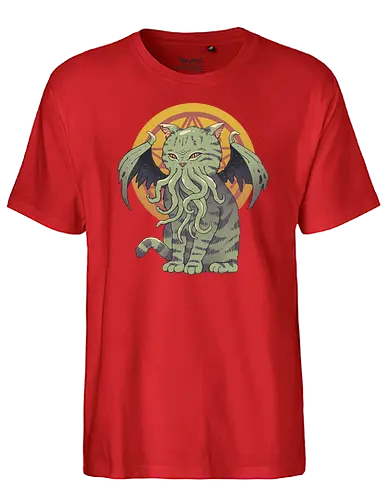 Cathulhu - cthulhu, cat, mashup, katze, Catthulhu, monster, Old one, elder god, lovecraft, h.p. lovecraft - Fairtrade T-Shirt