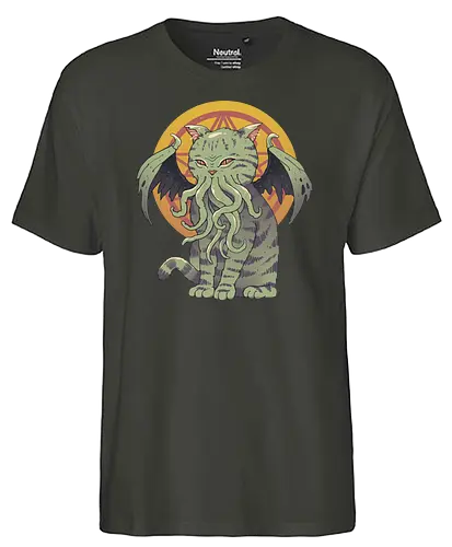 Cathulhu - cthulhu, cat, mashup, katze, Catthulhu, monster, Old one, elder god, lovecraft, h.p. lovecraft - Fairtrade T-Shirt