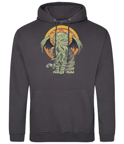 Cathulhu - cthulhu, cat, mashup, katze, Catthulhu, monster, Old one, elder god, lovecraft, h.p. lovecraft - Standard Hoodie