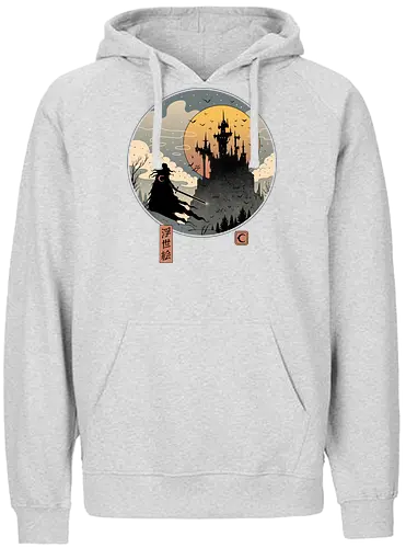 Vampire Slayer in Edo - dracula, vampire, mashup, Edo, japan, gaming, anime, tv, castle, transylvania - Fairtrade Hoodie