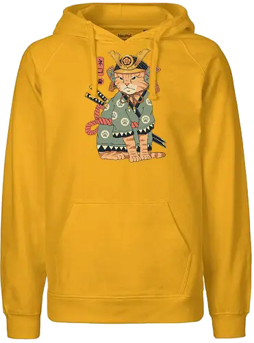 Neko Samurai - japan, cat, neko, samurai, Neko Samurai, katze - Fairtrade Hoodie