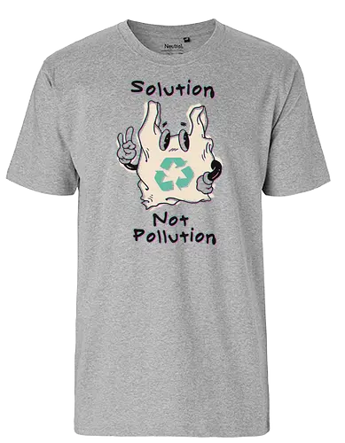 Solution Not Pollution - nature, Pollution, politik, müll, recycling - Fairtrade T-Shirt