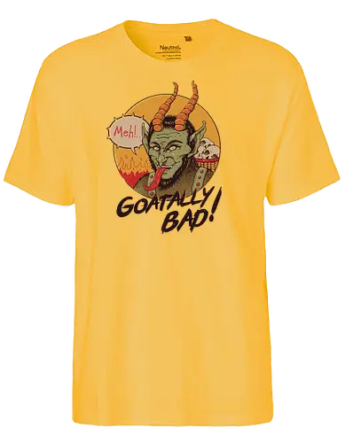 Goatally Bad! - weihnachten, christmas, krampus, satan, fun, mashup - Fairtrade T-Shirt