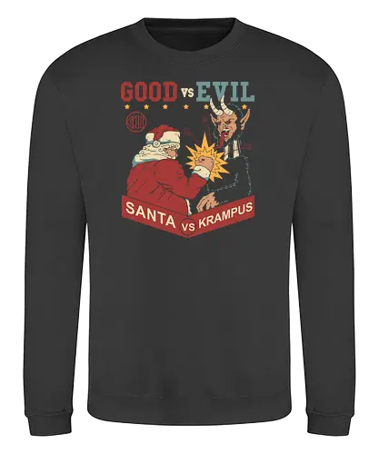 Xmas Fight - weihnachten, christmas, krampus, Santa, Good vs. evil, Gut gegen böse, fun, fight - Sweatshirt