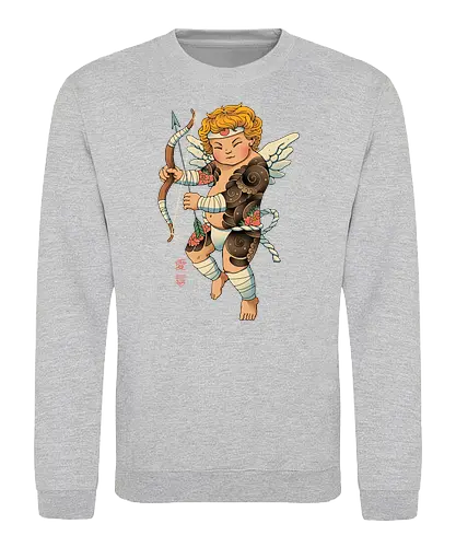 Samurai Cupid - Cupid, Valentine, japan, samurai, mashup - Sweatshirt