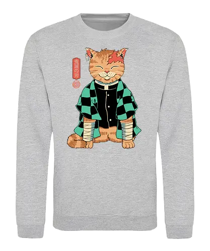 Slayer Cat - anime, japan, cat, katze, neko, Tanjirou, Slayer - Sweatshirt