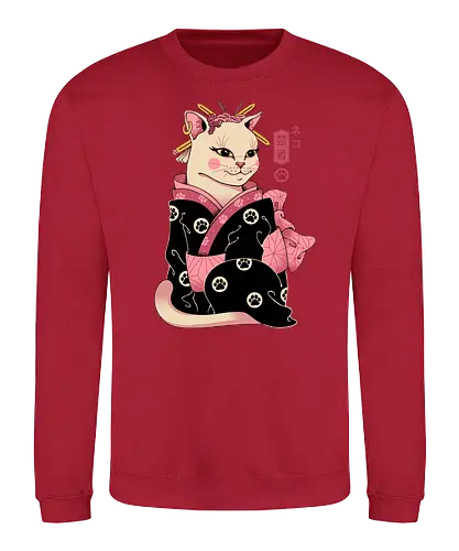 Neko Geisha - neko, katze, geisha, mashup, japan, nippon, Japanese - Sweatshirt