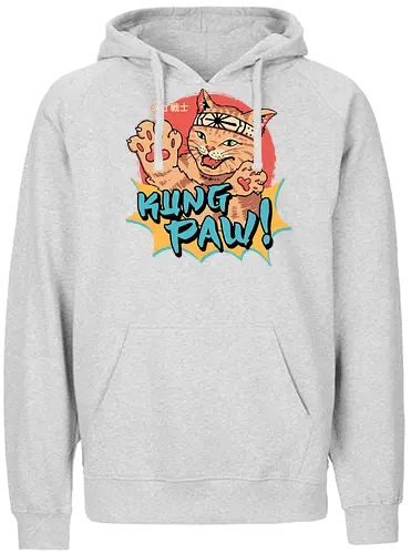 Kung Paw! - cat, neko, kung fu, Paw, fun - Fairtrade Hoodie