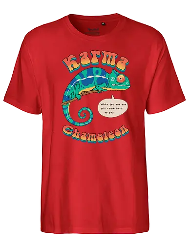 Cultured Chameleon - fun, ohrwurm, Chamäleon, tier, Lizard, song, music, culture, club, 80s, retro - Fairtrade T-Shirt