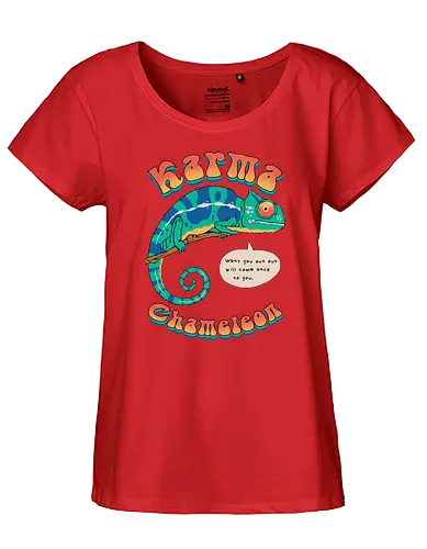 Cultured Chameleon - fun, ohrwurm, Chamäleon, tier, Lizard, song, music, culture, club, 80s, retro - Fairtrade Girl Shirt