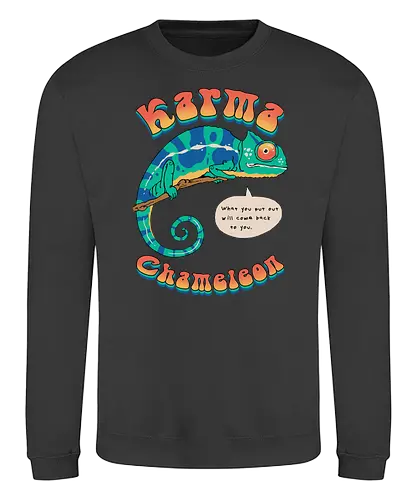 Cultured Chameleon - fun, ohrwurm, Chamäleon, tier, Lizard, song, music, culture, club, 80s, retro - Sweatshirt