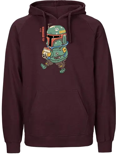 BounT Hunter - mashup, pun, bounty, hunter, bounty hunter, drink, boba, t, Bubble t - Fairtrade Hoodie
