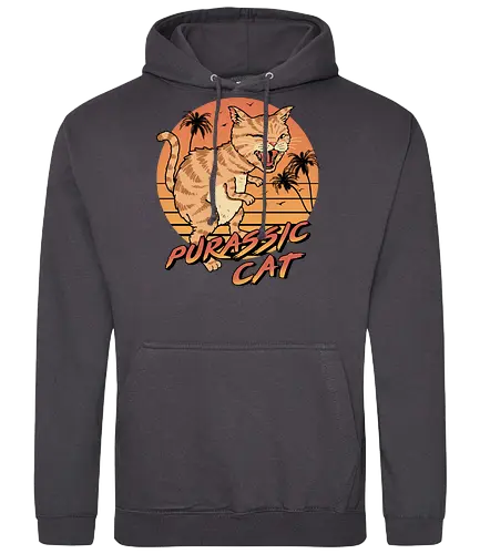 Purassic Cat - dino, cat, katze, purr, jurassic - Standard Hoodie