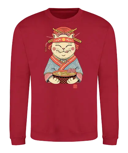 Geisha Neko Ramen - neko, katze, cat, ramen, soup, japan, geisha - Sweatshirt