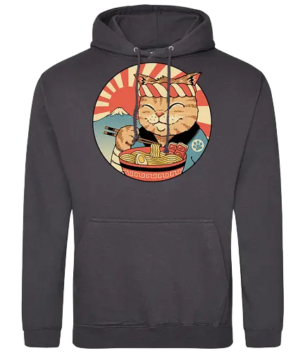 Catana Ramen - cat, katze, ramen, samurai, katana - Standard Hoodie