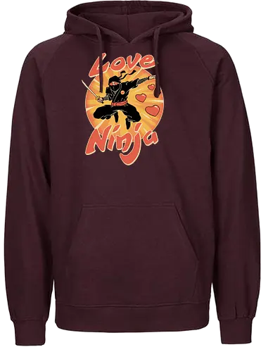 Love Ninja - love, ninja, liebe, shinobi - Fairtrade Hoodie