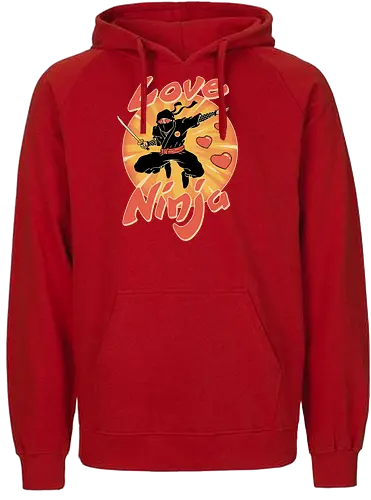 Love Ninja - love, ninja, liebe, shinobi - Fairtrade Hoodie