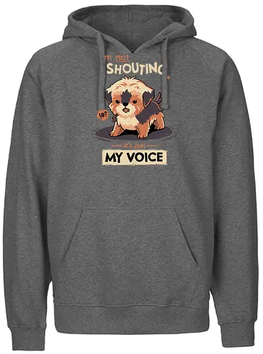 My Voice - dog, hund, Terrier, doggo, voice, Loud - Fairtrade Hoodie