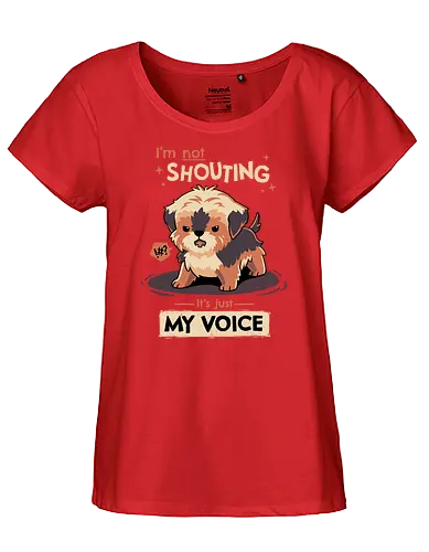 My Voice - dog, hund, Terrier, doggo, voice, Loud - Fairtrade Girl Shirt