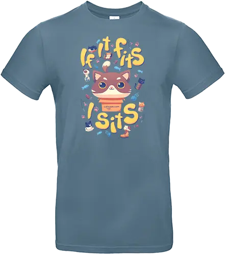 If it fits I sits - cat, katze, karton, If it fits, I sits - Standard T-Shirt