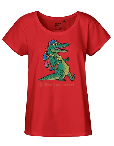 See You Later! - Alligator, 90s, cool, bunt - Fairtrade Girl Shirt