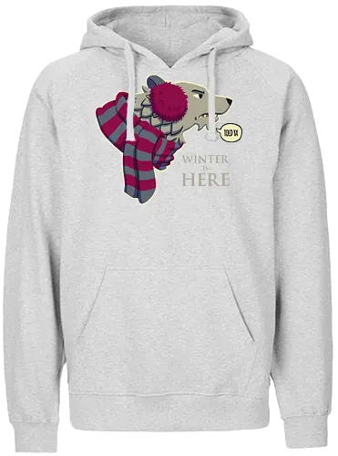 Winter is here - winter, stark, game, wolf, throConsole - Fairtrade Hoodie
