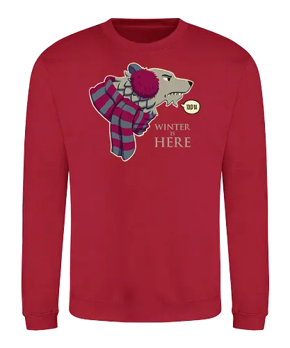 Winter is here - winter, stark, game, wolf, throConsole - Sweatshirt