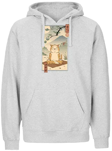 Zen Neko - neko, katze, zen, japan, cat - Fairtrade Hoodie