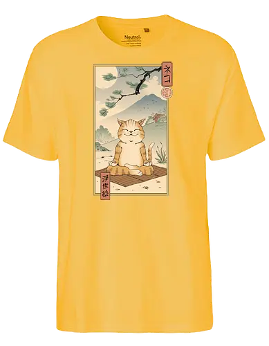 Zen Neko - neko, katze, zen, japan, cat - Fairtrade T-Shirt