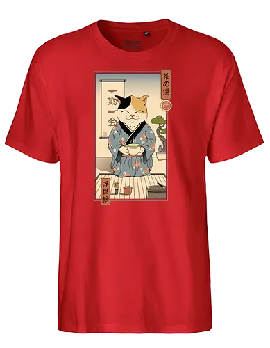 Cat T Ceremony - cat, japan, traditional, t - Fairtrade T-Shirt