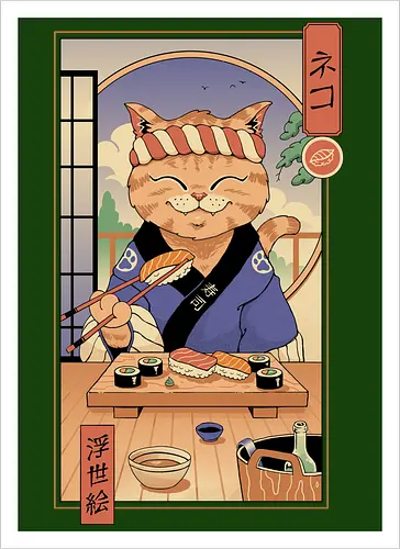 Sushi Cat in Edo