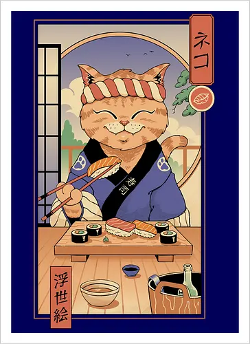 Sushi Cat in Edo