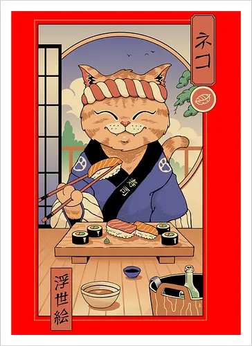 Sushi Cat in Edo