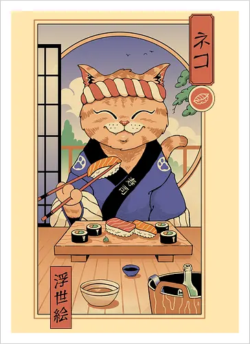 Sushi Cat in Edo