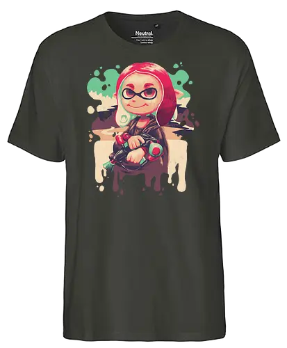 Inkling Lisa - splash, mona lisa, art, ink, shooter - Fairtrade T-Shirt
